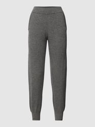 Hose mit gerippten Abschlüssen von Jake*s Casual Grau - 8