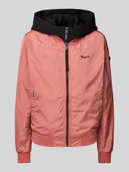 Bomberjacke mit Label-Print Modell 'SEEAM' von khujo Pink - 36