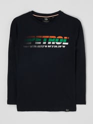 Longsleeve mit Logo von Petrol Blau - 34