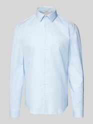 Regular Fit Business-Hemd mit Label-Stitching Modell 'Bari' von CK Calvin Klein Blau - 29