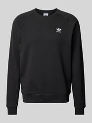 Sweatshirt mit Label-Stitching von adidas Originals Schwarz - 3