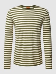 Strickpullover mit Allover-Streifenmuster Modell 'Adam' von MOS MOSH Grün - 42