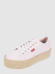 Plateausneakers van canvas, model 'Lavic' van Levi’s® Acc. Roze - 14