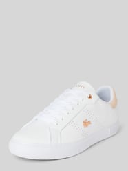 Sneakers met labelapplicatie, model 'POWERCOURT 2.0' van Lacoste Roze - 48