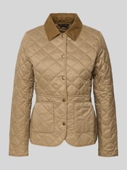 Kurtka pikowana o kroju shaped fit z kołnierzem ze sztruksu model 'DEVERON' od Barbour - 3
