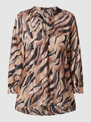 Bluse aus Chiffon mit Animal-Print  von comma Grau / Schwarz - 9