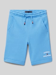 Regular Fit Sweatshorts mit Label-Print von Tommy Hilfiger Teens Blau - 17