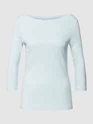 Shirt met lange mouwen van katoen van Montego Blauw / turquoise - 19