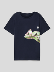 T-Shirt mit Motiv-Print von Tom Tailor Blau / Türkis - 6