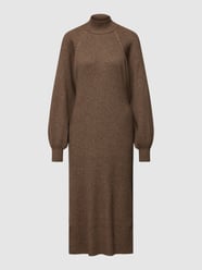 Sukienka z dzianiny ze stójką model ‘NAPPY’ od Selected Femme Brązowy - 12