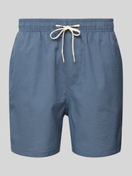 Relaxed Fit Badeshorts mit Strukturmuster Modell 'COOPER' von SELECTED HOMME - 26