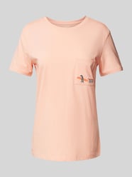 T-shirt z wyhaftowanym motywem od Jake*s Casual Pomarańczowy - 24