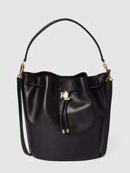 Torba typu worek z detalem z logo model ‘ANDIE’ od Lauren Ralph Lauren Czarny - 2