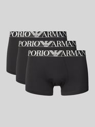 Trunks mit Logo-Bund im 3er-Pack von Emporio Armani Schwarz - 10