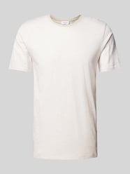 T-Shirt mit Strukturmuster von Lindbergh Beige - 35