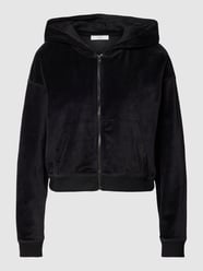 Sweatjack met extra brede schouders en steekzakken van Jake*s Casual Zwart - 34