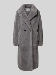 Mantel aus Teddyfell mit Reverskragen von comma - 6