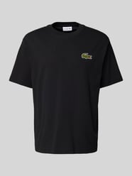 T-Shirt mit Rundhalsausschnitt von Lacoste Schwarz - 11