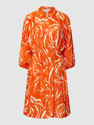 Knielanges Kleid mit Umlegekragen Modell 'SIRINE' von Selected Femme Orange - 46