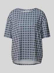 Blusenshirt mit Allover-Muster Modell 'CALLY' von Brax Blau - 16