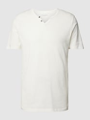 T-Shirt mit kurzer Knopfleiste von Jack & Jones Beige - 22