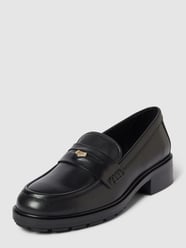 Penny-Loafer aus echtem Leder Modell 'ICONIC' von Tommy Hilfiger Schwarz - 48