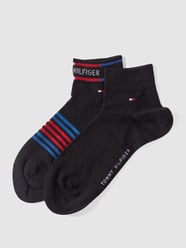 Sokken met labelprint in een set van 2 paar van Tommy Hilfiger Grijs / zwart - 29