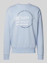 Sweatshirt mit Logo-Print von Tom Tailor Denim Blau - 1