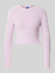 Cropped Strickpullover mit Label-Stitching Modell 'Suverry' von Hugo Blue Rosa - 30