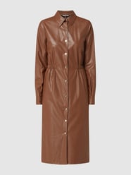 Overhemdjurk in leerlook, model 'Guardia' van Pennyblack Bruin - 9