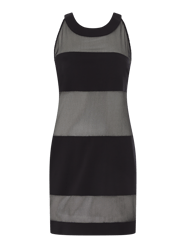 Mini-jurk met mesh-inzetten, model 'Fortuna Beach' van Wolford Zwart - 6