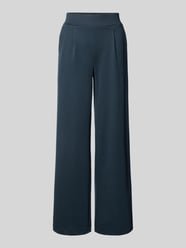 Wide leg stoffen broek in zwart met bandplooien, model 'Rizetta' van B.Young - 13