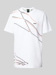 T-Shirt mit Label-Print von BOSS Green Weiß - 37