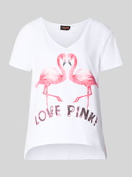 T-Shirt mit Motiv-Print Modell 'Flamingo Love Me' von miss goodlife - 4