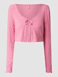 Korte cardigan met strik, model 'Freya' van Only Roze - 41