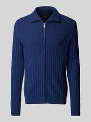 Strickjacke mit Strukturmuster von MAERZ Muenchen Blau - 2