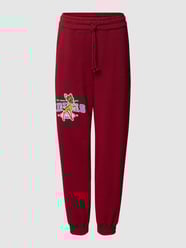 Spodnie dresowe z naszywką z motywem od adidas Originals Bordowy - 37