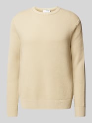 Sweter z dzianiny z prążkowanymi wykończeniami model ‘HENNY’ od SELECTED HOMME - 6