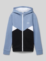 Sweatjacke mit Kapuze und Logo-Print von Boss Schwarz - 4