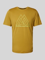 T-shirt met logoprint van The North Face Geel - 3