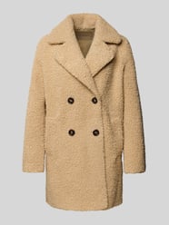 Lange jas van teddybont met de reverskraag, model 'Mukite' van Soyaconcept Beige - 48