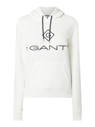 Hoodie met geborduurd logo  van Gant Wit - 42