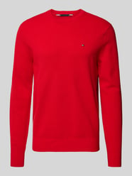 Strickpullover mit Rundhalsausschnitt von Tommy Hilfiger Rot - 7