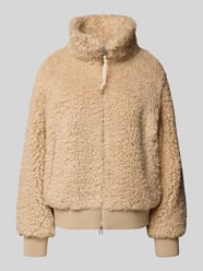 Regular Fit Teddyjacke mit Stehkragen von Marc O'Polo Denim Beige - 32