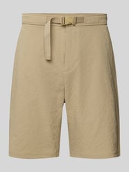 Shorts mit Gürtel und Gesäßtaschen von JAKE*S STUDIO MEN Beige - 26