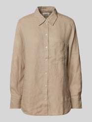 Regular Fit Leinenbluse mit natürlich kühlenden Eigenschaften von Marc O'Polo Beige - 44