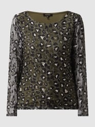 Blusenshirt mit Allover-Muster  von More & More Grün - 7