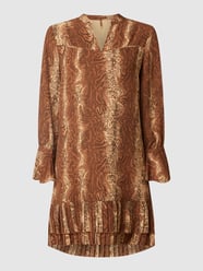 Kleid in Snake-Optik mit Plisseefalten  von Scotch & Soda Braun - 5