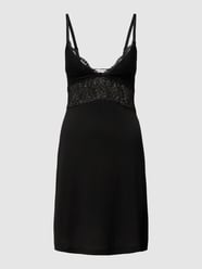 Nachthemd mit Details aus Spitze von TOMMY HILFIGER Schwarz - 33