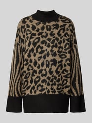 Regular Fit Strickpullover mit Animal-Print Modell 'MARS' von Vero Moda Schwarz - 17